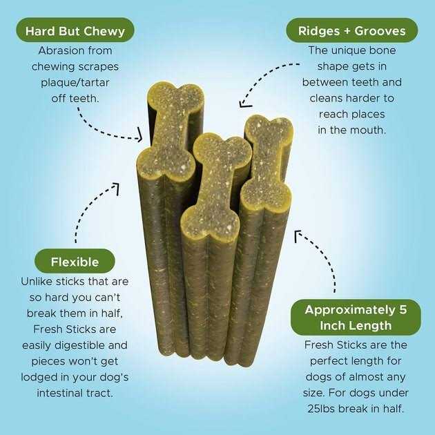 Dental Health Fresh Sticks Dental Treats for Dogs E998