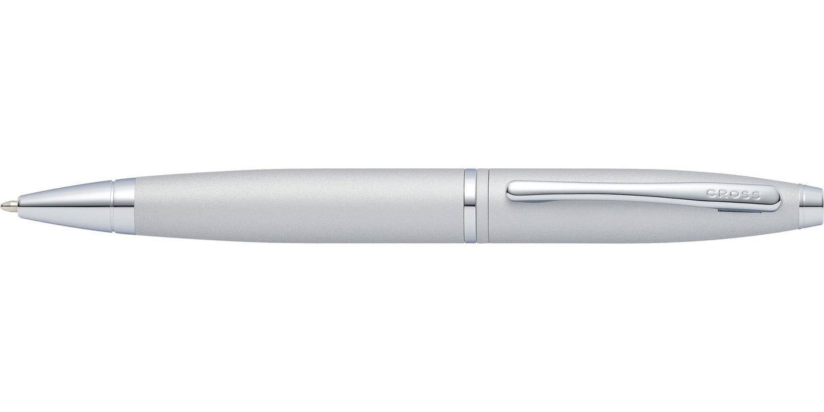 Satin Chrome Ballpoint Pen and Black Medium Journal V395