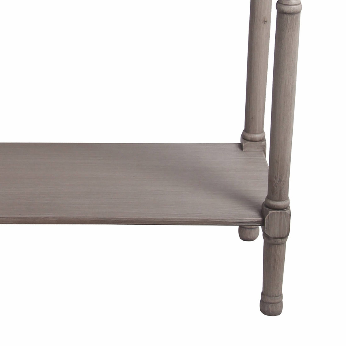 Brown Wooden Console Table with 2 Drawers and Open Shelf F158644