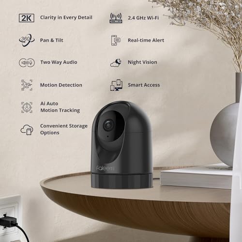 2K Pan/Tilt Indoor WiFi Security Camera W4342