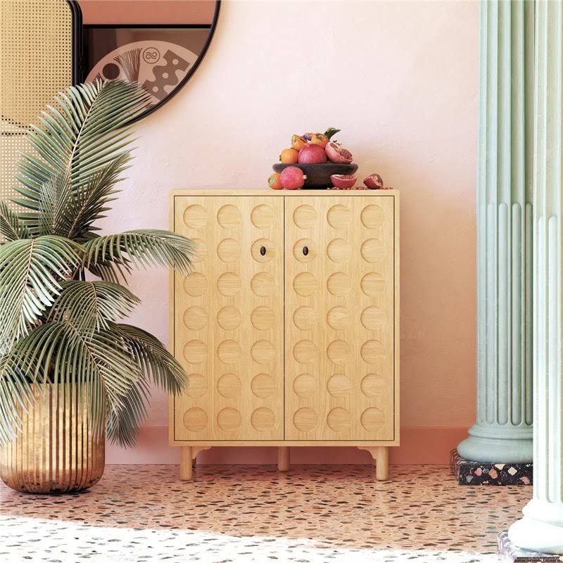 Light Ash Wood Bar Cabinet D6986