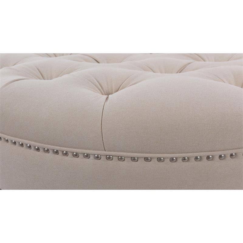 Tufted Round Ottoman Y278605