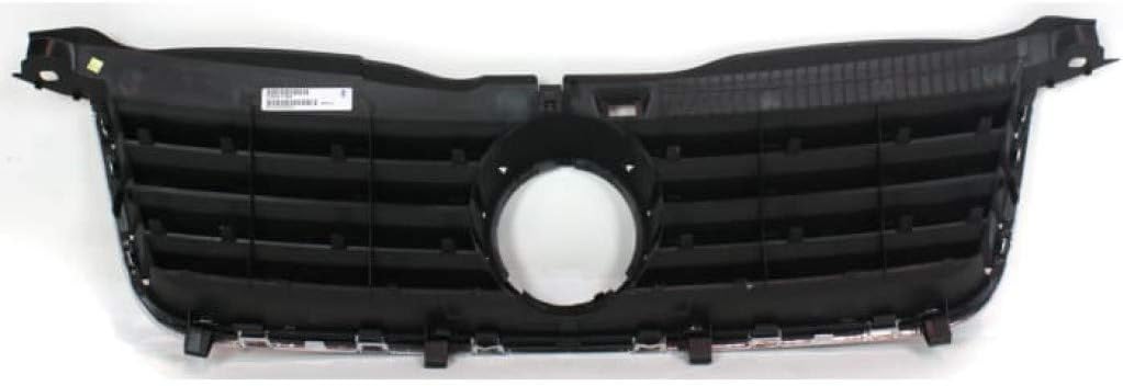 Black Shell & Insert Grille Assembly with Chrome Molding L6867