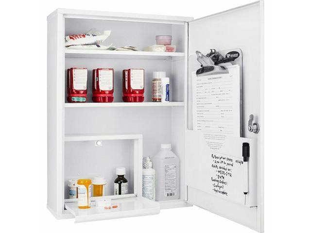 White Key Lock Wall Mount Security Cabinet X4889