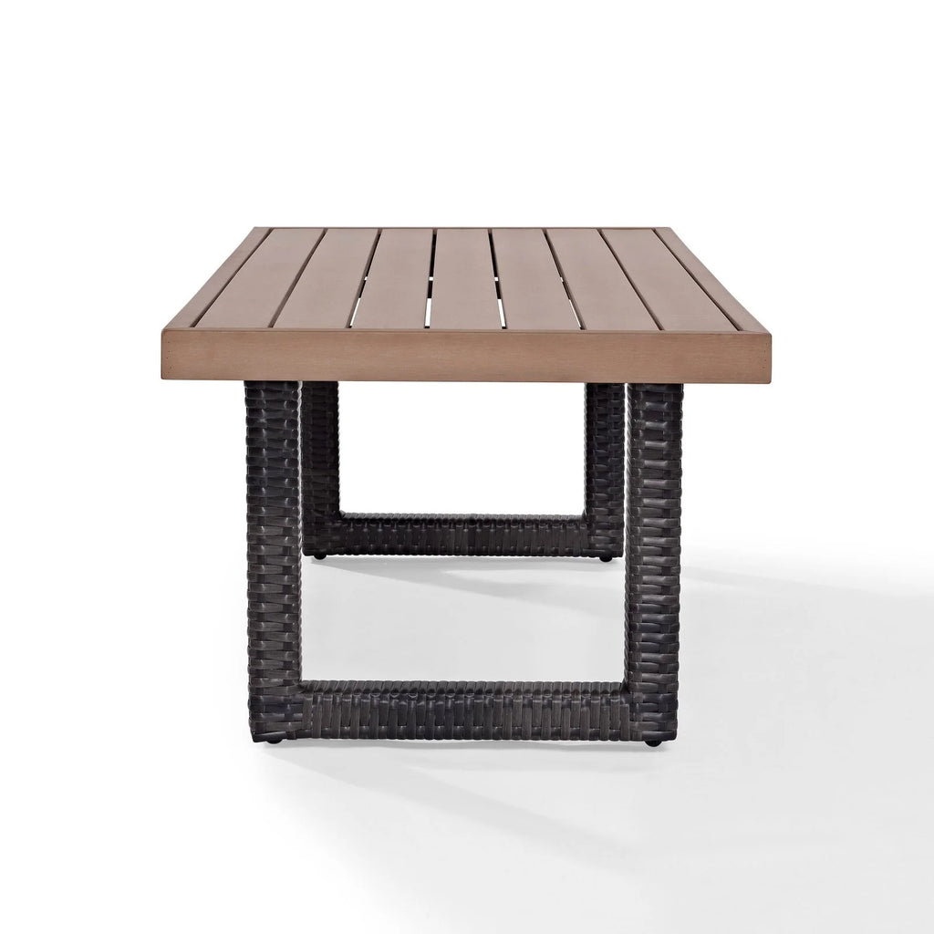 Brown Pedestal Patio Coffee Table V333
