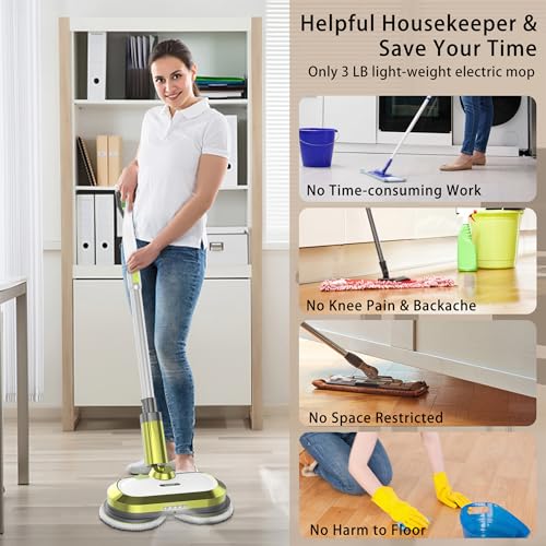 Cordless Electric Spin Mop with Water Spray L405