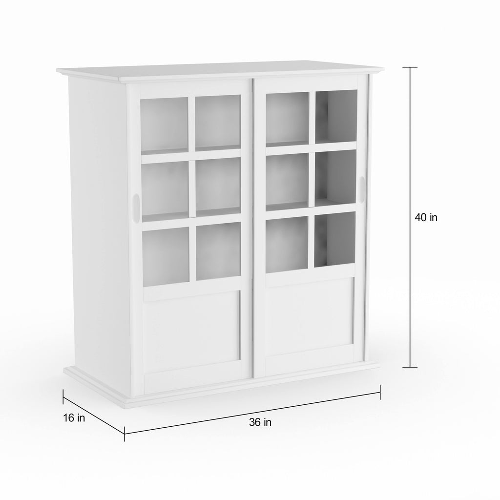 White Wood Curio Table U9326