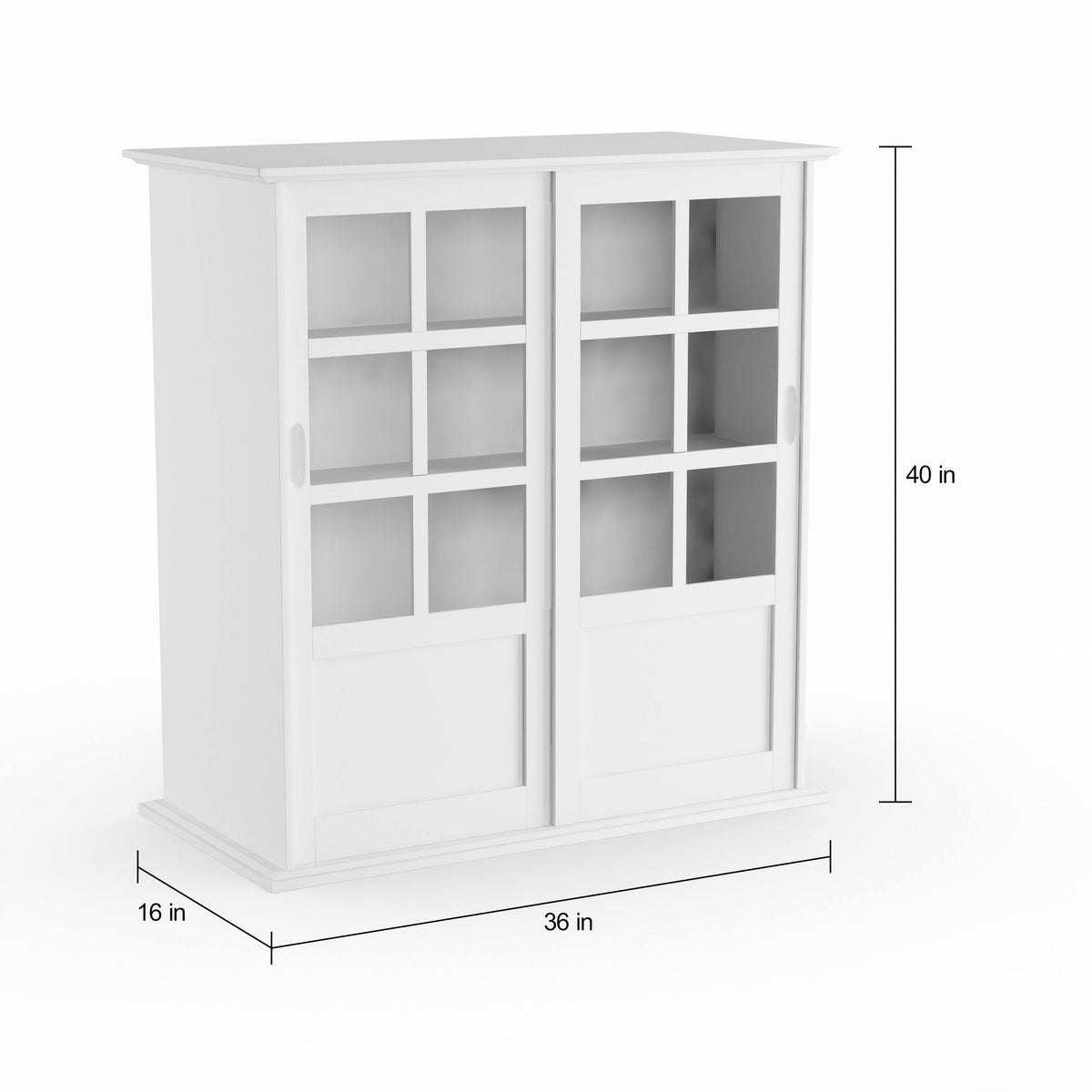 White Wood Curio Table U9326