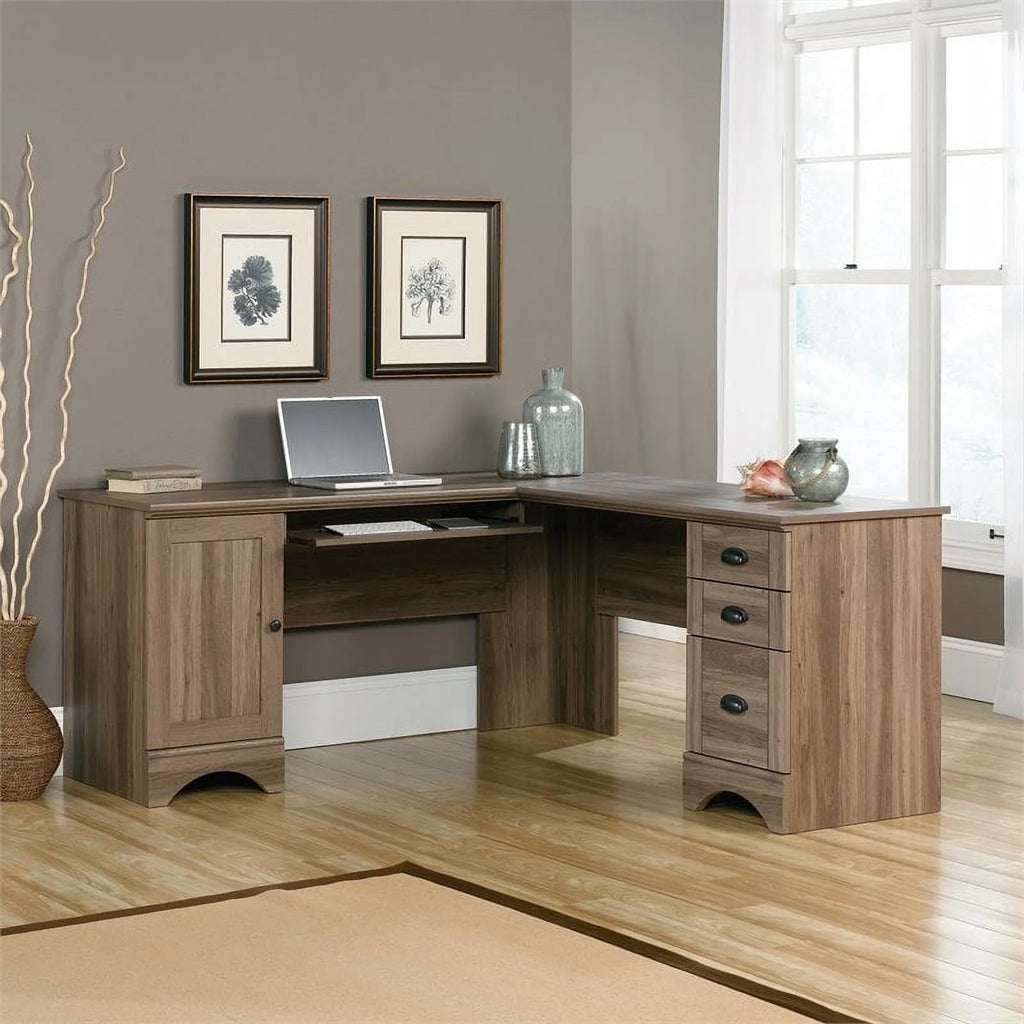 L-Shaped Engineered Wood Computer Desk Z47456