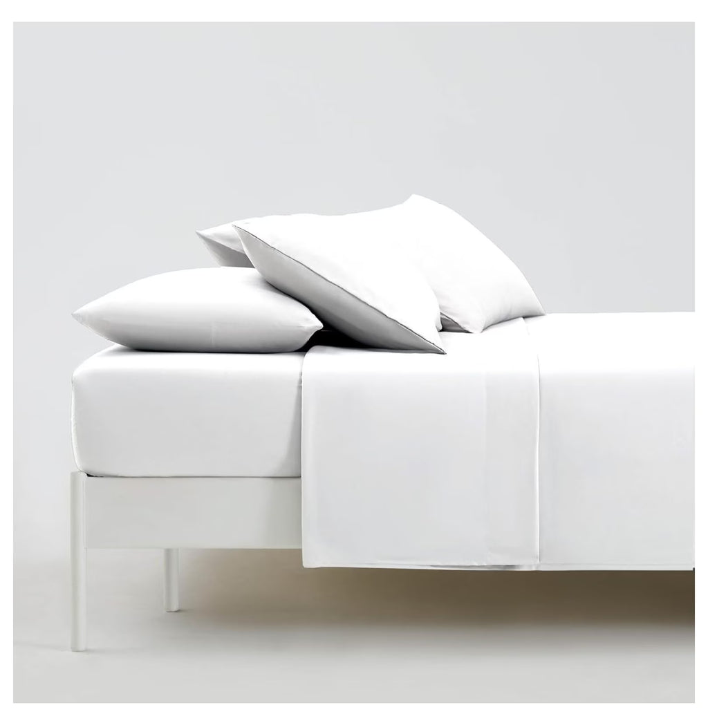 2-Pack Twin Size White Flat Sheets, 66" x 96" X54432