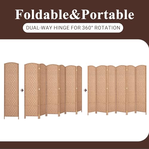6 Panel 6ft Folding Privacy Screen L3936