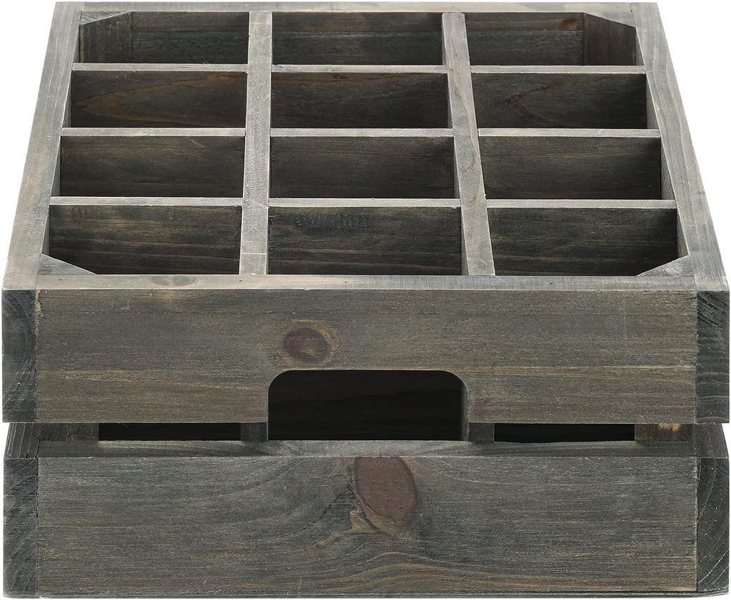 Wooden Crate Drink Carrier with Handles V110