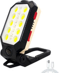 LED Work Light, COB Rechargeable Flashlight with Magnetic Base & Hanging Hook, Pack of 2 R183996