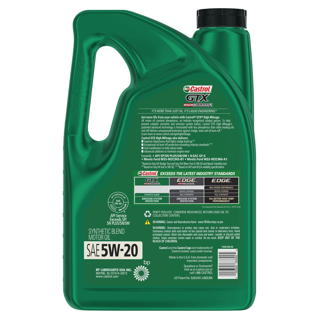 5W-20 Synthetic Blend Motor Oil, 5 Quarts U57139