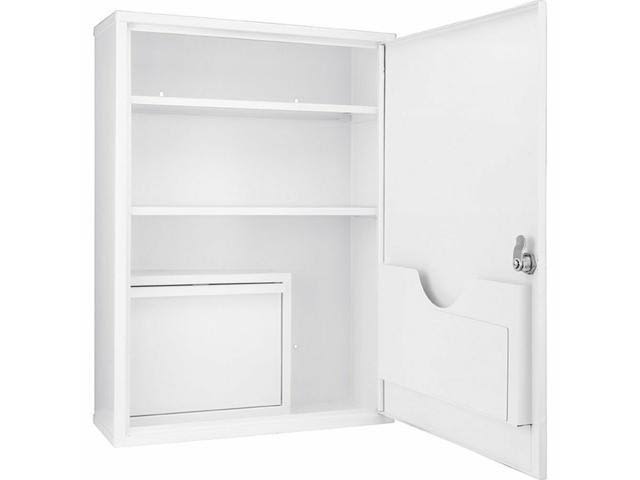 White Key Lock Wall Mount Security Cabinet X4889