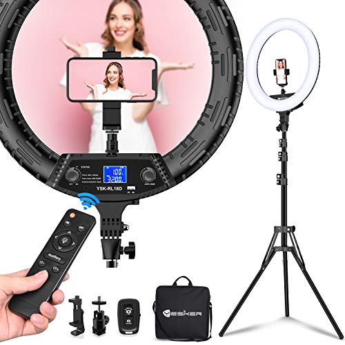 18 Inch RGB Ring Light with Tripod Stand and Phone Holder R4491