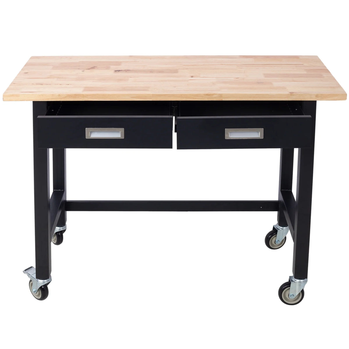 48in Heavy Duty Bamboo Wood Workbench with Drawer Storage Y100253