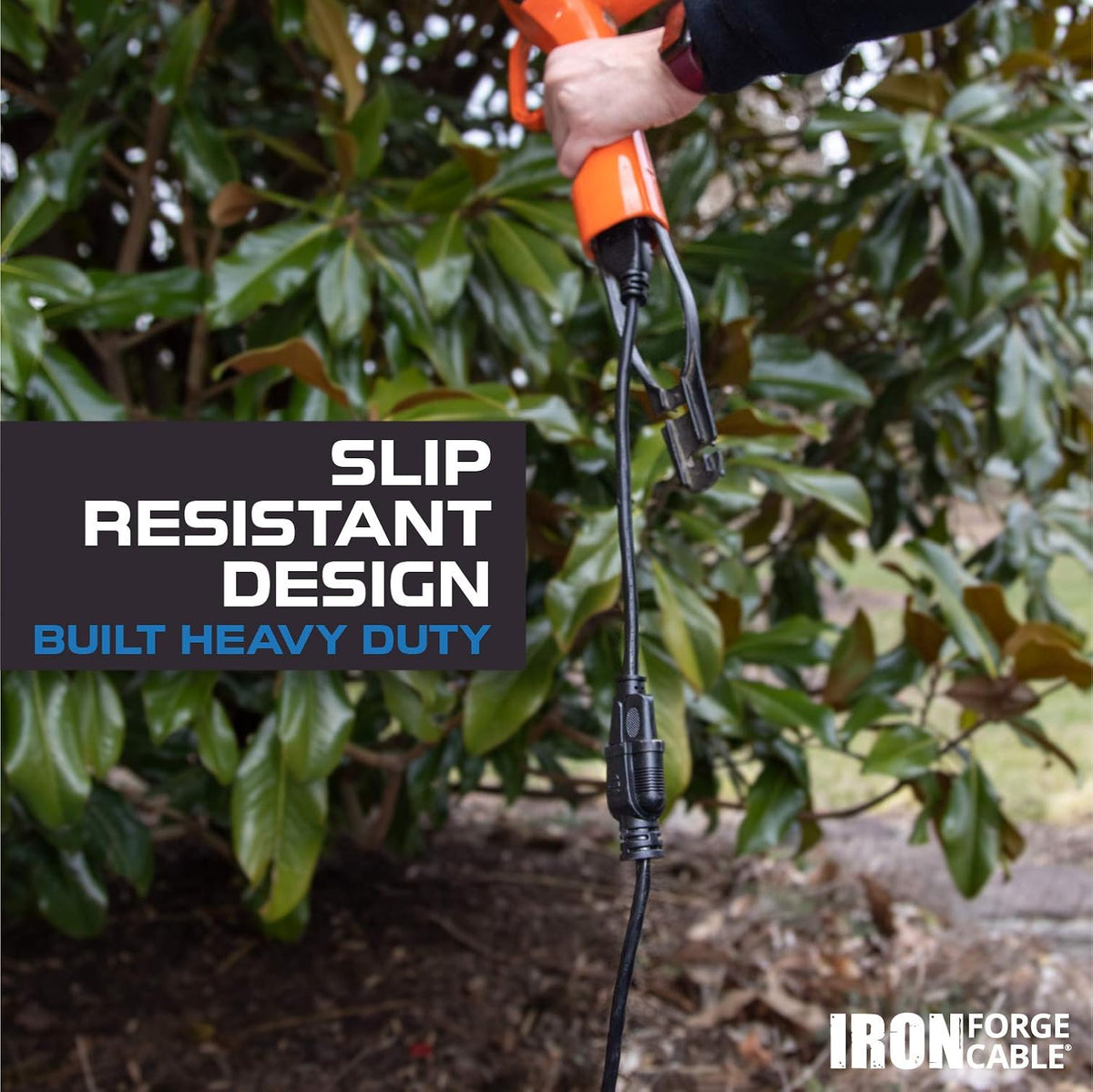 Black 16/3 100 Ft Outdoor Extension Cord with 3 Prong Grounded Plug R5905