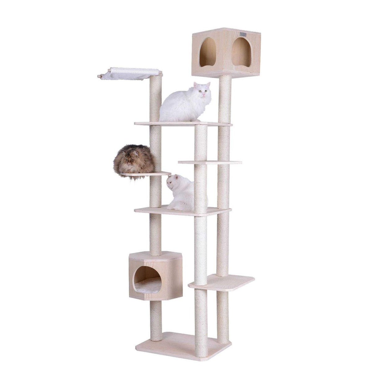 89-Inch Seven Levels Real Wood Cat Tree J5819