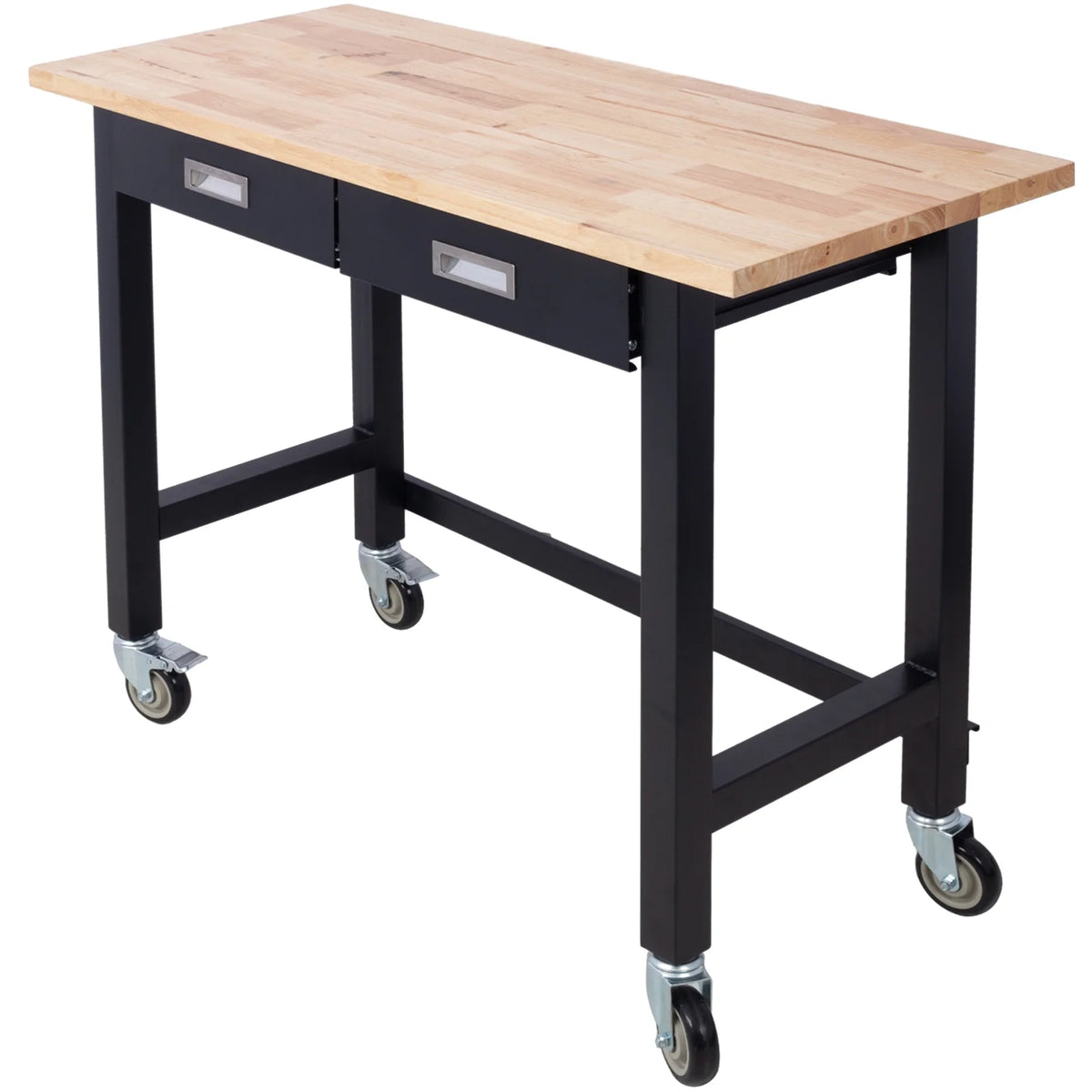 48in Heavy Duty Bamboo Wood Workbench with Drawer Storage Y100253