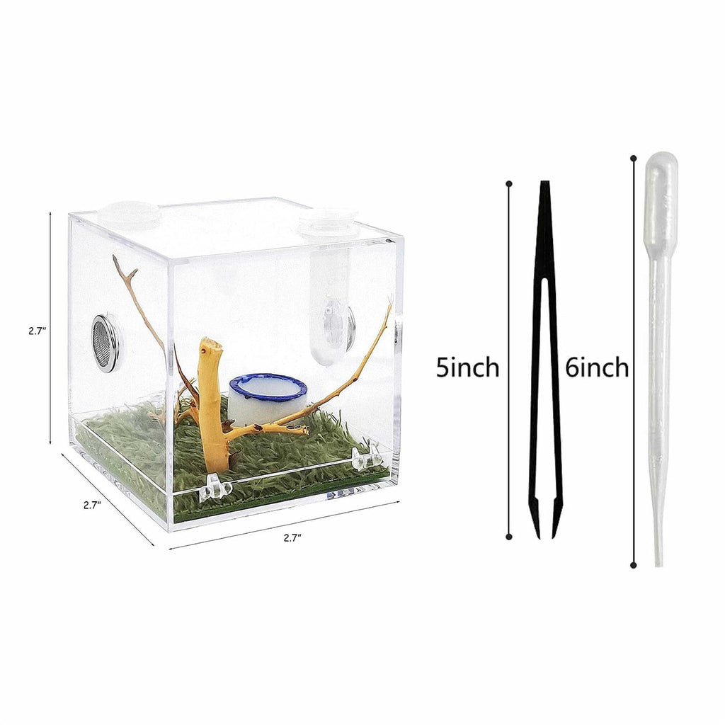 Acrylic Reptile Breeding Box with Dropper Tongs G572952