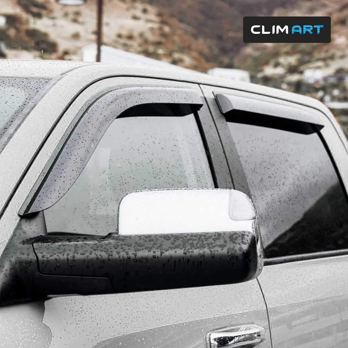 4pcs Dark Smoke Tape-on Window Deflectors H352060