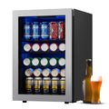 Freestanding Beverage Refrigerator Cooler, 77 Can Glass Door U16051