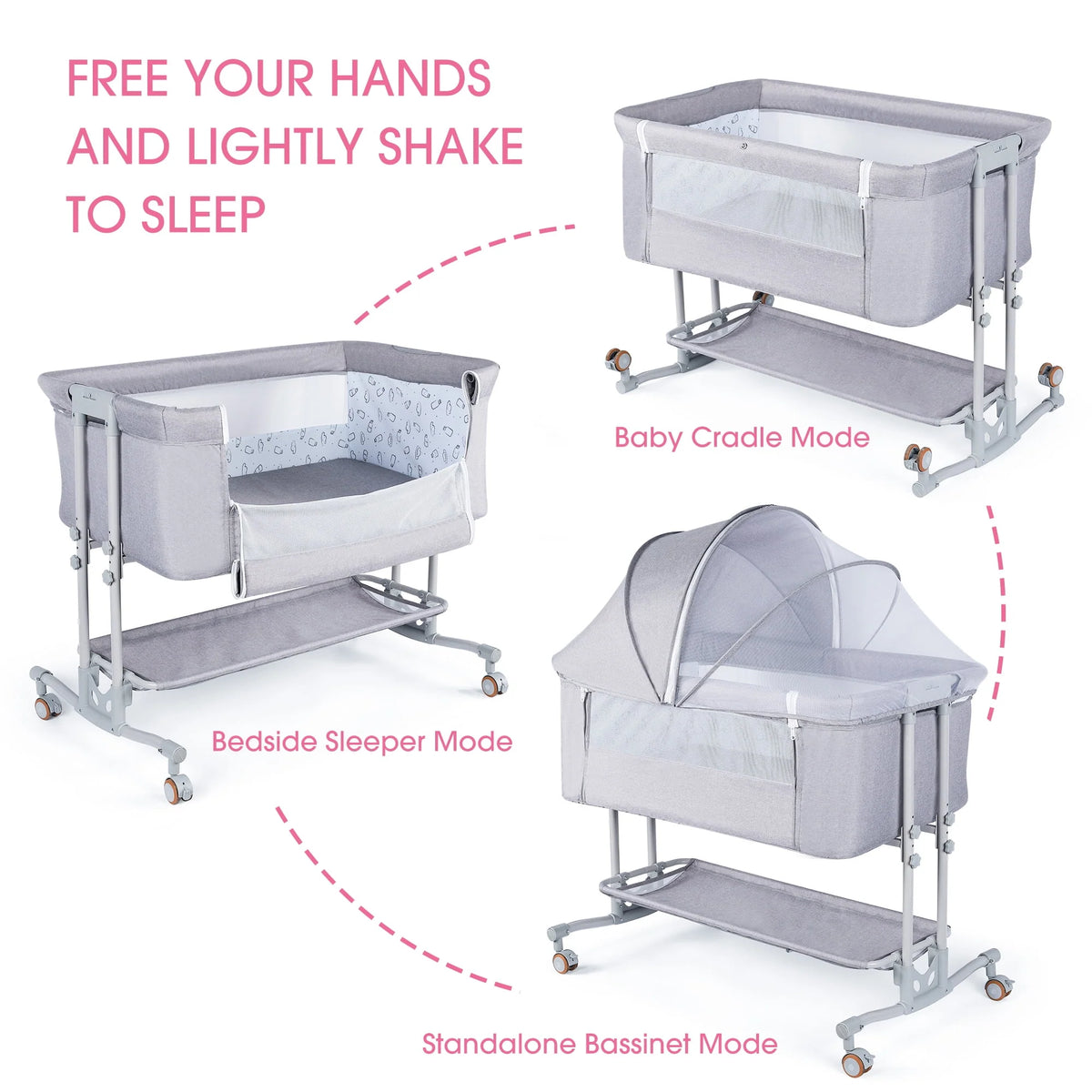 Baby Bassinet Bedside Sleeper W86463