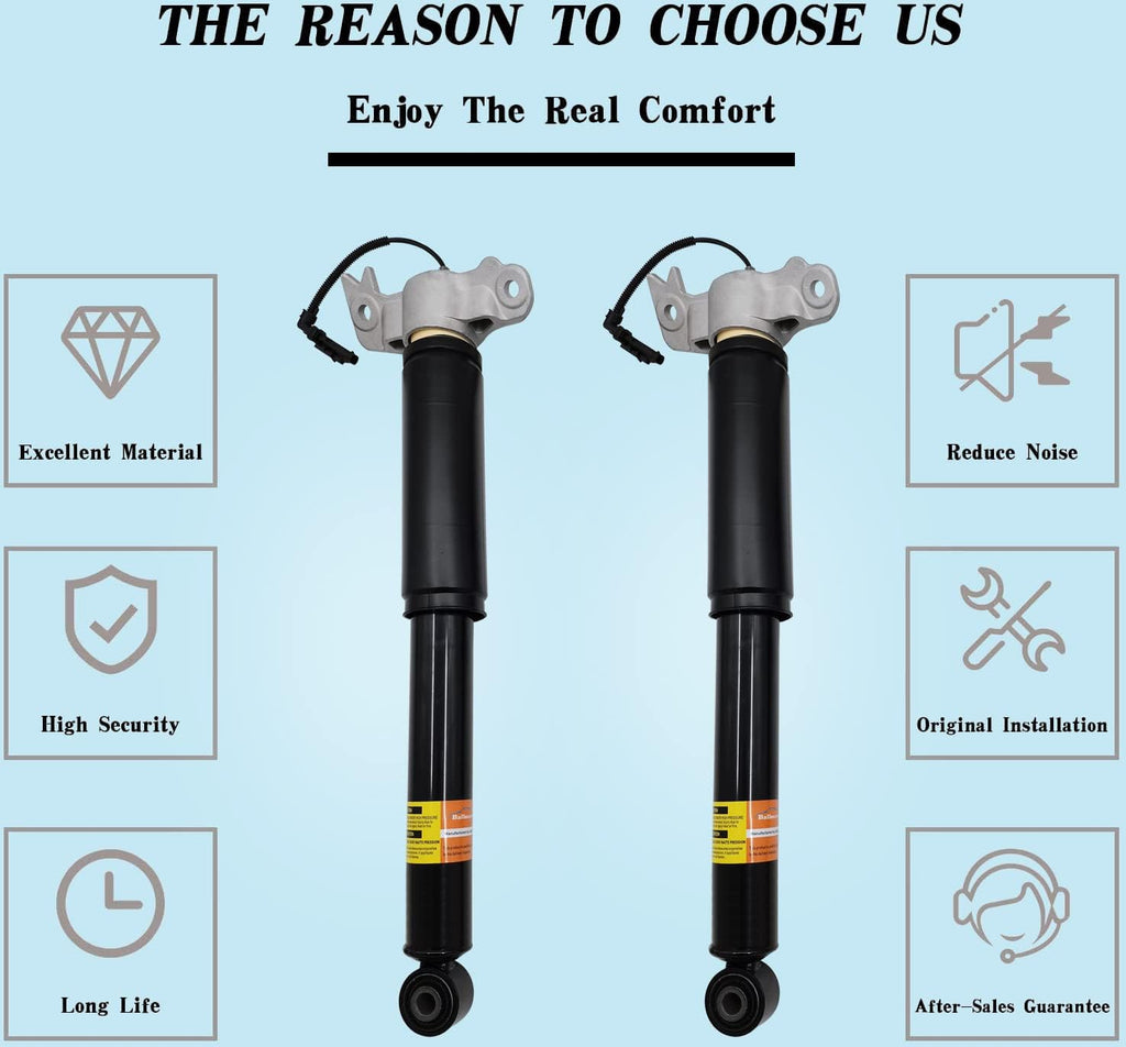 Pair Rear Left Right Shock Absorbers with Upper Mount Assembly N36181
