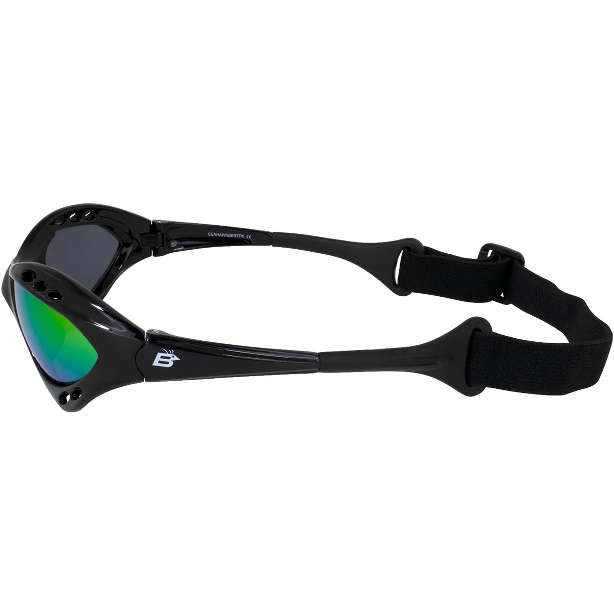 3 Pairs Padded Polarized Sunglasses w/Strap Silver Frame w/Smoke Lens & Black Frame w/ Pink & Green Mirror Lenses W612892
