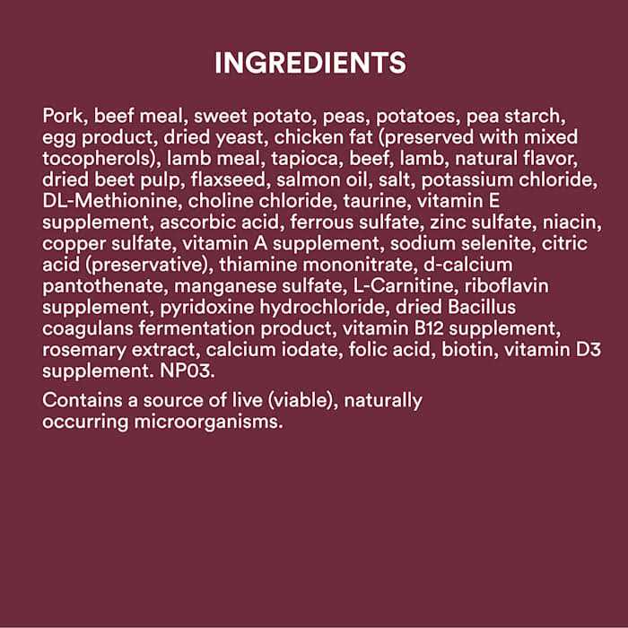 Grain Free Pork Beef & Lamb Recipe Dry Dog Food D935