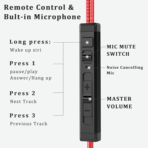 Gaming Earphones with Dual Audio Drivers, In-Line Mic and 3.5mm P44441