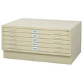 5 Drawer Flat File Cabinet with Closed Base in Brown B36634
