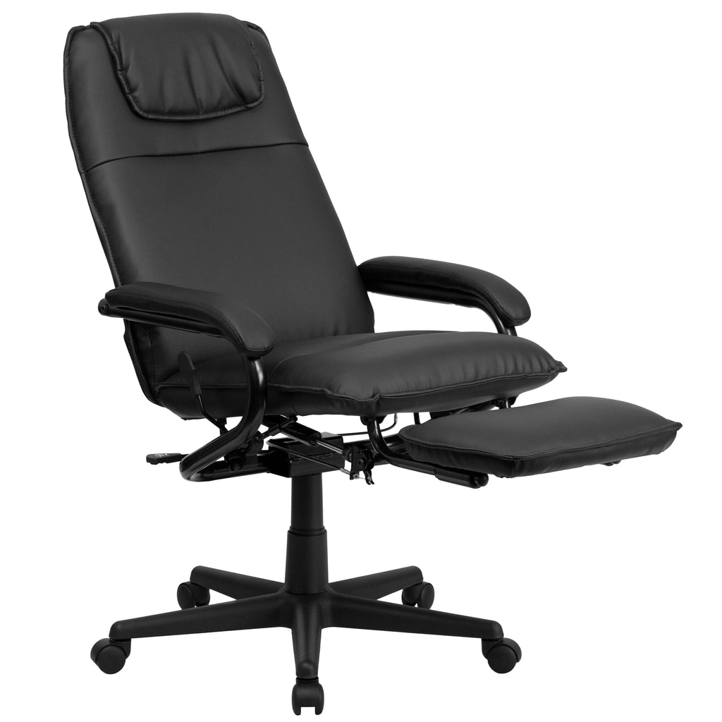 High Back Black LeatherSoft Executive Reclining Ergonomic Swivel Office Chair with Arms M229644