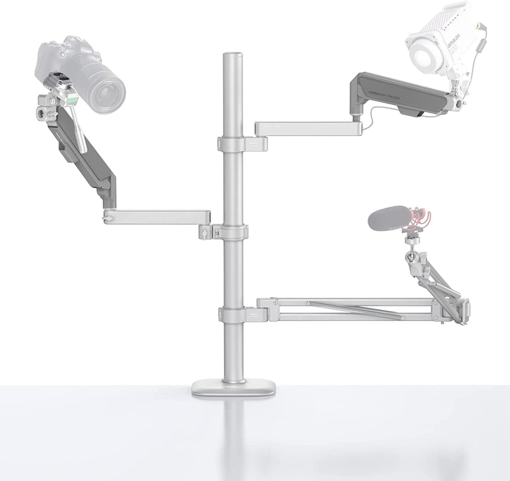 Desk Camera Mount Webcam Stand with Microphone Boom Arm Tripod M980