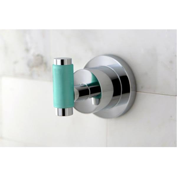 Green Eden Satin Nickel Robe Hook with Neoprene Sleeve D15740