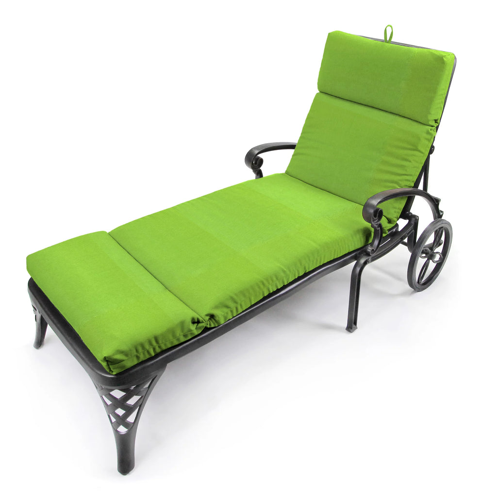Yellow Rectangular Outdoor Chaise Lounge Cushion with Ties H890
