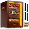 Cigar Humidor Cabinet with Digital Hygrometer and 4 Cedar Wood Drawers Q514
