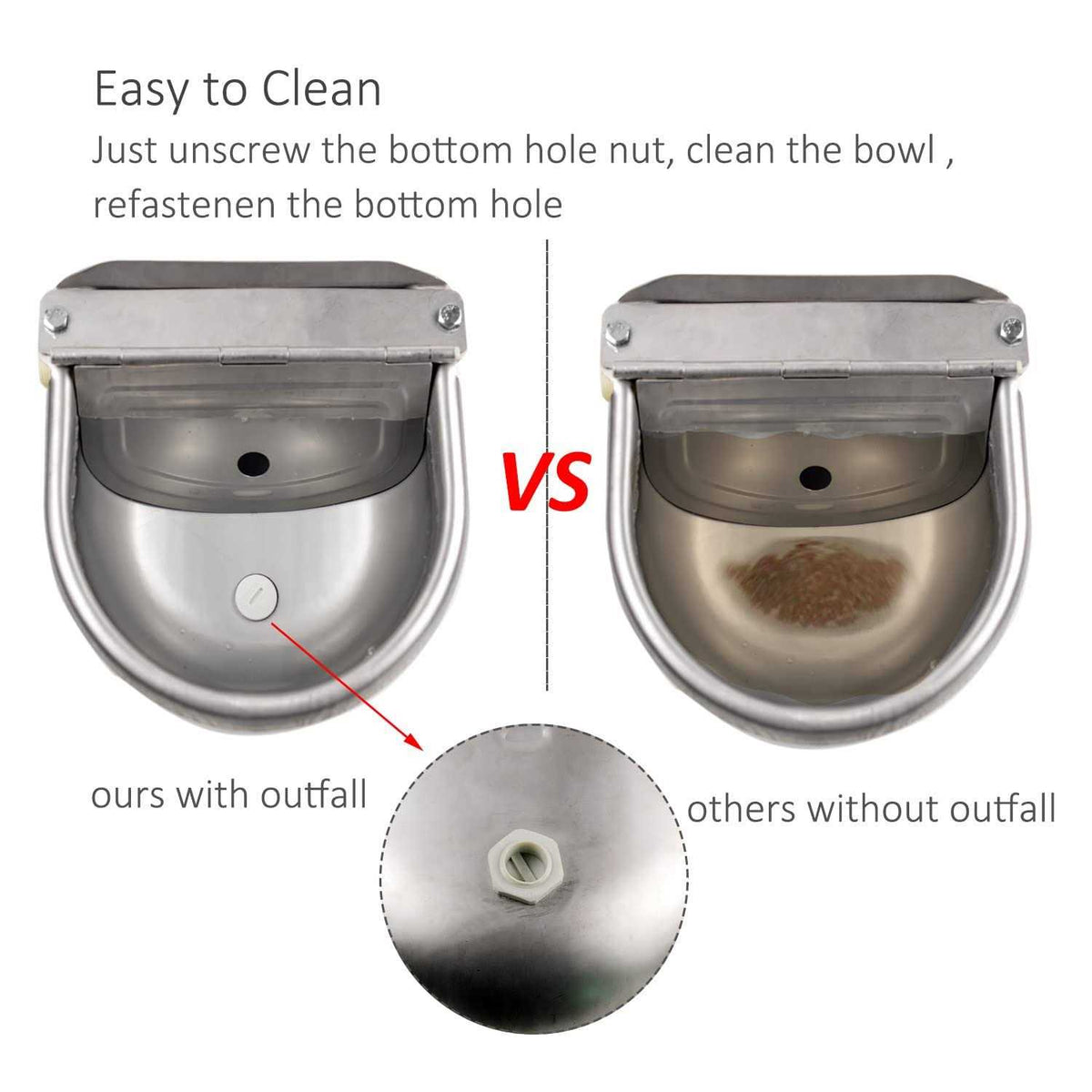 Automatic Water Bowl Dispenser Large Size Stainless J5846