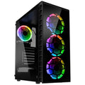 Black Midi Tower Gaming Case U893070