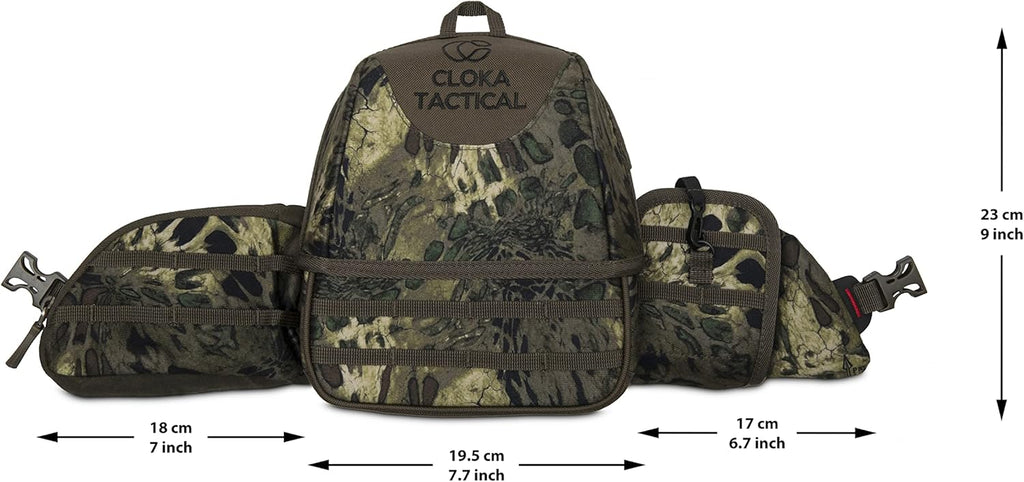 Waterproof Woodlands Camo Binocular Chest Pack with Rangefinder Pouch G37264