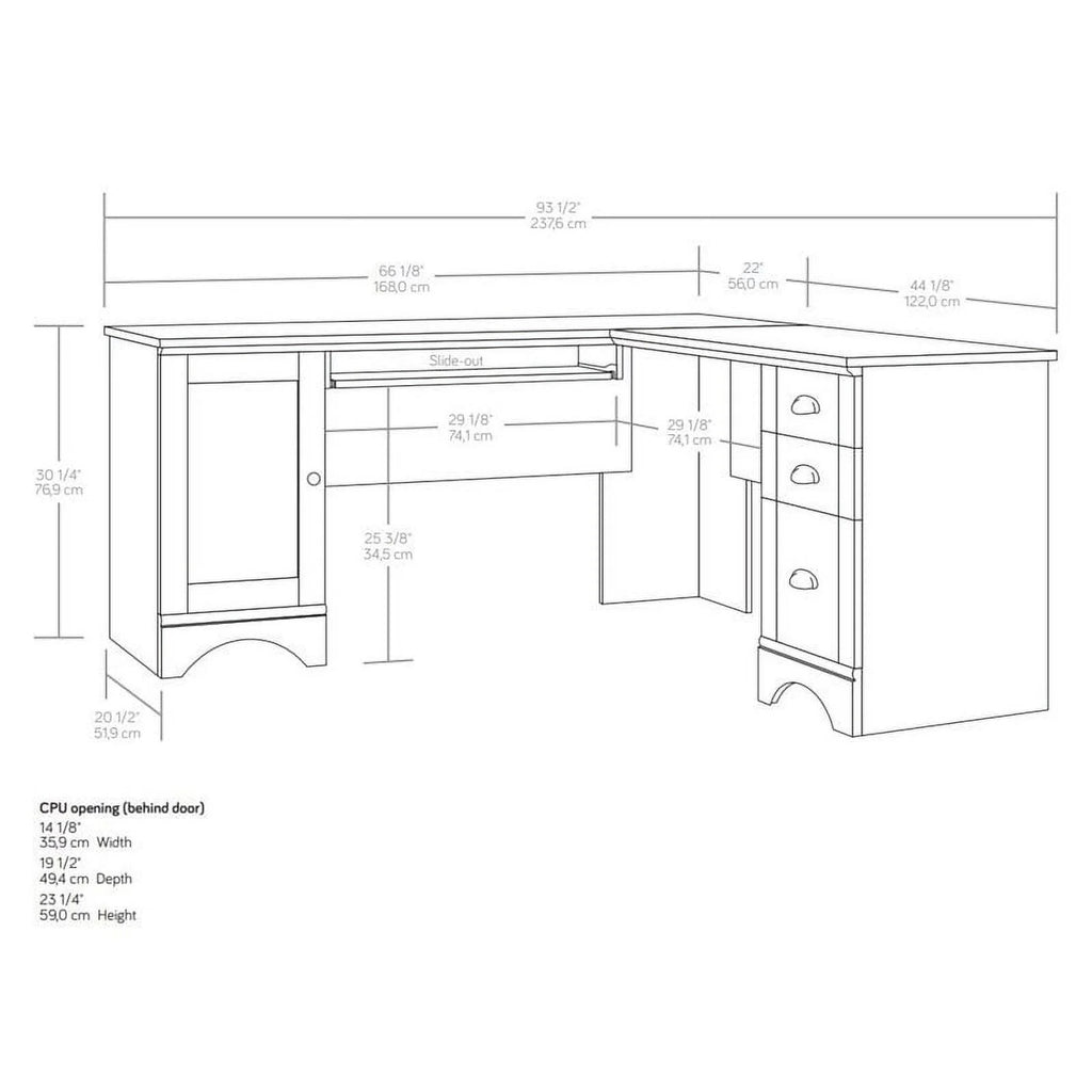L-Shaped Engineered Wood Computer Desk Z47456