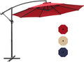 Navy Blue Rectangular Polyester Patio Table Umbrella H588935