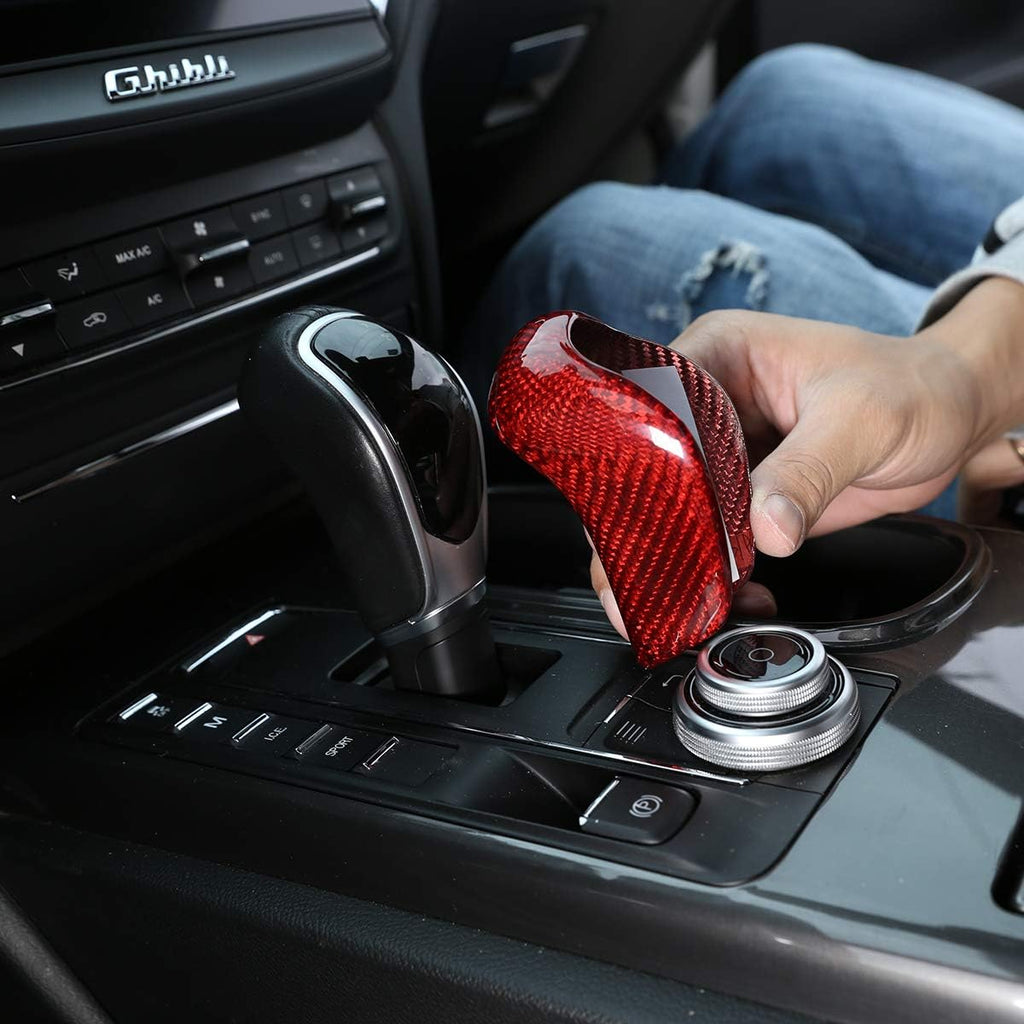 Real Carbon Fiber Gear Shift Knob Head Cover (Black) O713107