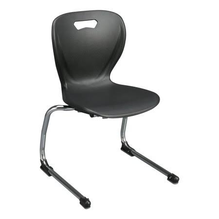 Black Cantilever Plastic Classroom Chair, Set of 2 J6840