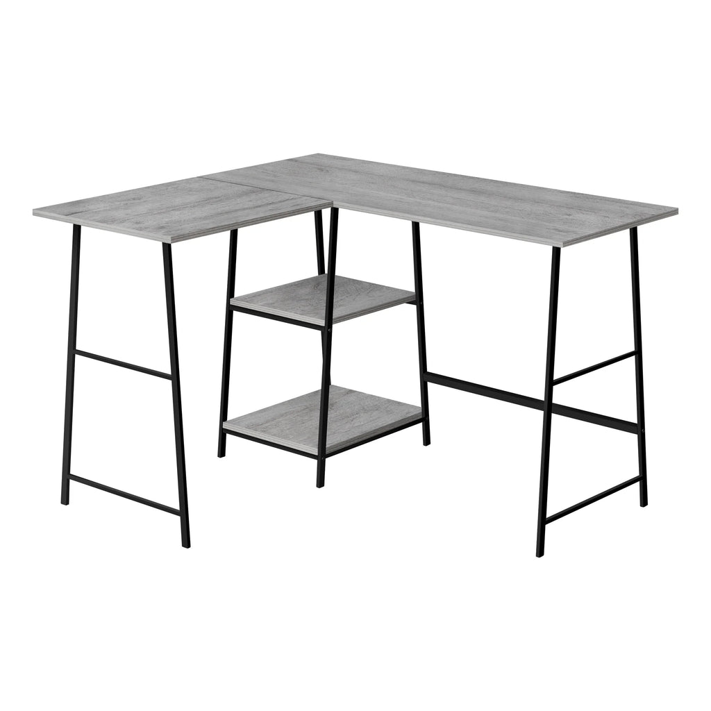 48" L Shape Grey Laminate Computer Desk E35212
