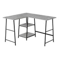 48" L Shape Grey Laminate Computer Desk E35212
