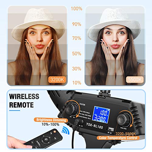 18 Inch RGB Ring Light with Tripod Stand and Phone Holder R4491