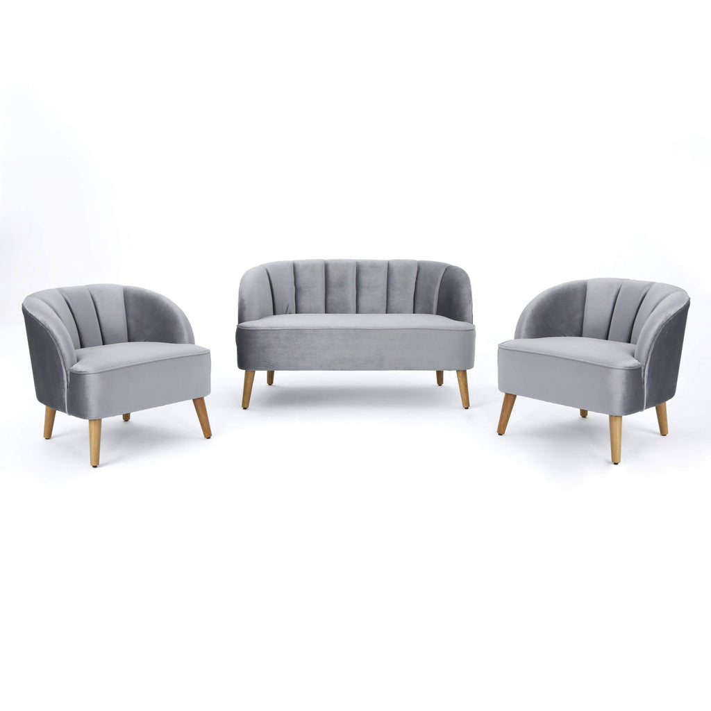 3 Piece Velvet Chat Set H432