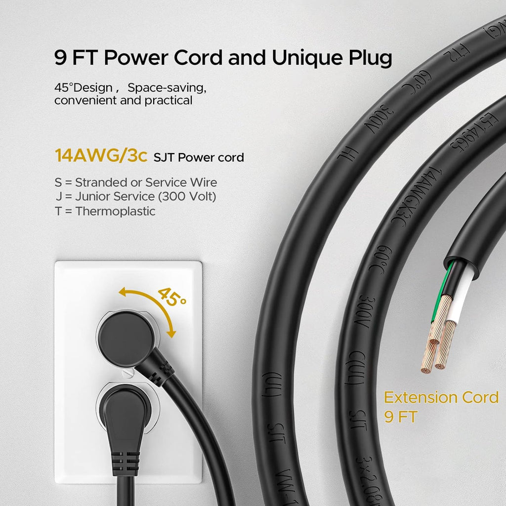 12 Outlets Surge Protector Power Strip with Individual Switches, 9FT, 1020J, 15AMP/1875W, Black, Pack of 2 Y715